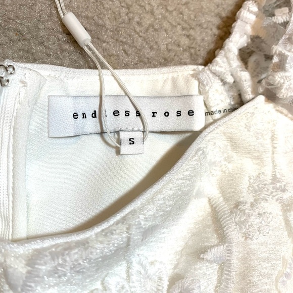 Endless Rose Lace Bustier Mini Dress Women’s White Small NWOT - Picture 7 of 8